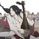 A musical scene from Inu-Oh.